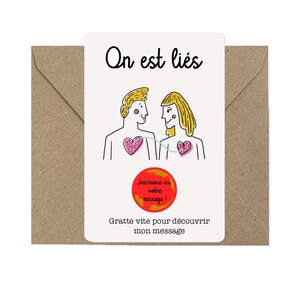 Carte Saint- Valentin : Carte à gratter St Valentin - Je t'aime