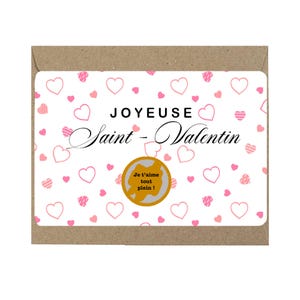 Carte Saint- Valentin : Carte à gratter St Valentin - Je t'aime