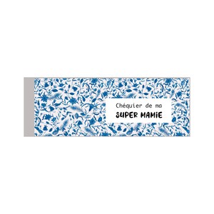 Chequera Super Granny - Diseño con motivo azul de Delft