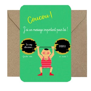 Annonce de grossesse : Tu vas être papa ! Carte à gratter - Tu vas être papa