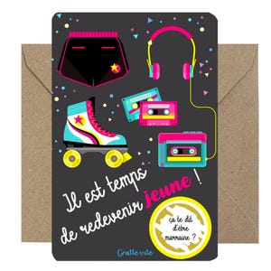 Carte à gratter marraine "Ça te dit d'être marraine ?" -Baptême- Annonce baptême - demande marraine - Veux tu être ma marraine ? - Années 90