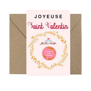 Carte Saint- Valentin : Carte à gratter St Valentin - Je t'aime