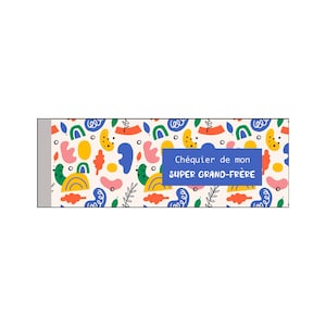 Chéquier Super GRAND FRÈRE ! Annonce de grossesse - Cadeau futur grand frère - Bons à offrir -