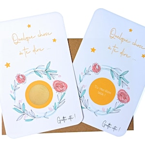 Pregnancy announcement - Scratch card: You're going to be... Auntie, Uncle, Dad, Grandpa, Grandma, Big brother, Big sister, Godfather, Godmother