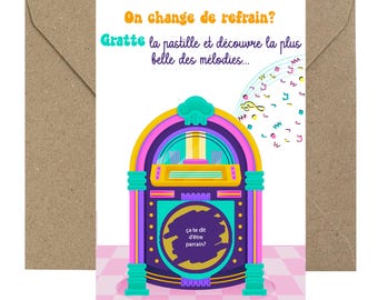 Godfather scratch card "Do you want to be a godfather?" - Baptism - Baptism announcement - godfather request - Do you want to be my godfather? - Year 90