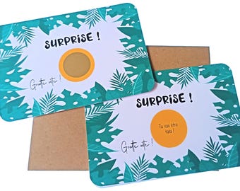 Annonce de grossesse- Carte à gratter : Tu vas être ... Tata, Tonton, Papa, Papi, Mamie, Grand-frère, Grande-soeur, Parrain, Marraine