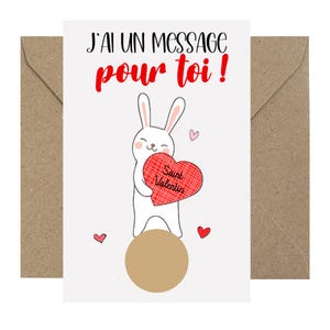 Valentine's Day Card - Customizable Scratch Card - I Love You Card