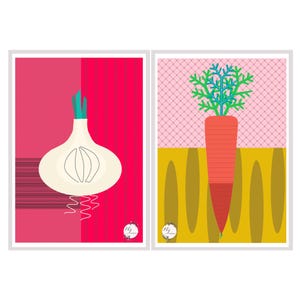 Deux affiches décoration murales - Chambre enfant - Fruits et Légumes
