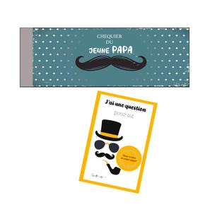 KIT super Papa- Annonce de grossesse - Cartes à gratter "Veux-tu être un super papa ?" - Chéquier Jeune PAPA personnalisable