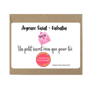 Carte Saint- Valentin : Carte à gratter St Valentin - Je t'aime