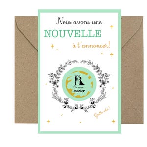 Carte à gratter : On va se marier ! - Annonce mariage originale