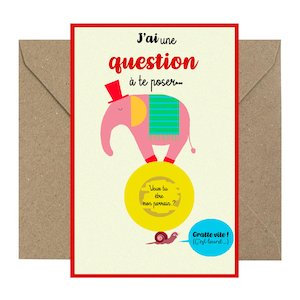 Carte à gratter parrain "Veux-tu être mon parrain ?" - Baptême- Annonce baptême - demande parrain