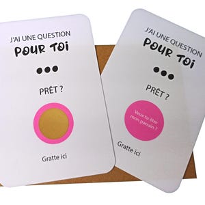 Annonce de grossesse- Carte à gratter : Veux-tu être mon Parrain ? Ma Marraine ?