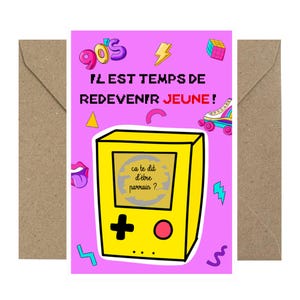 Carte à gratter parrain "Ça te dit d'être parrain ?" - Baptême- Annonce baptême - demande parrain - Veux-tu être mon parrain ? - Année 90
