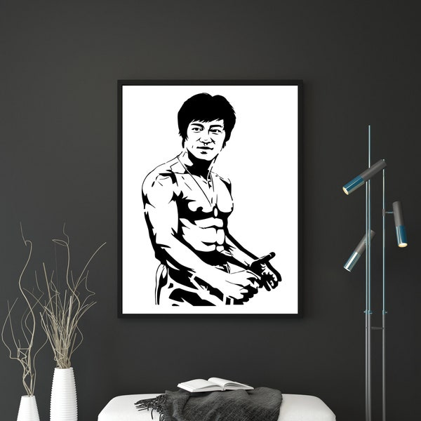 Bruce Lee 3 Clipart Vector Graphics Digital Download Cut Ready Files CNC Vinyl Sign Design Logo. Ai, pdf, dxf, eps, jpg, png, svg files