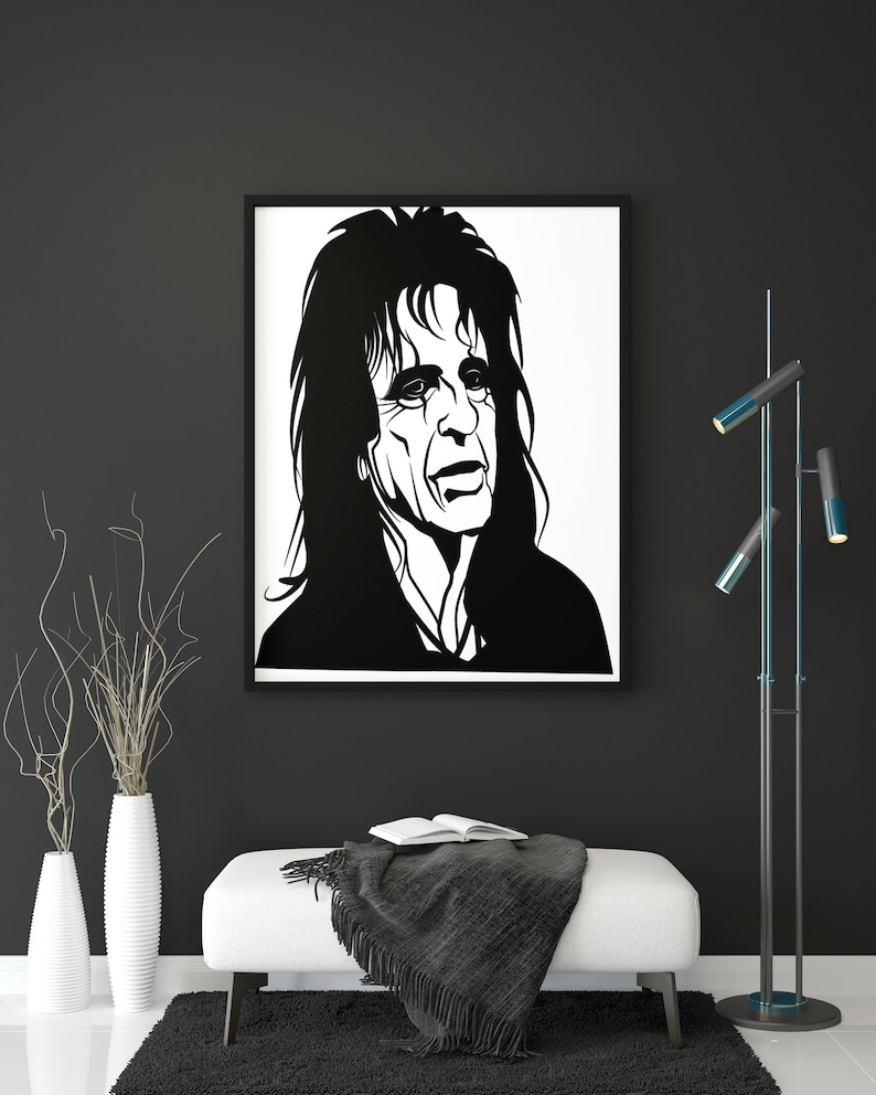 Alice Cooper Vector Alice Cooper Clipart Vector Graphics Digital Download Cut Ready Files ...