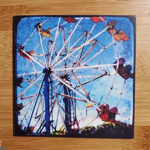 Karneval, ein durch den Sucher Fotoset, Suisun City, TTV, Karneval Fahrten, Vintage-Stil, Riesenrad, Ticketschalter, Flugzeug, Spinner
