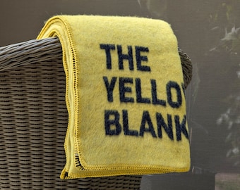 Handmade New Zealand Wool Blanket, Yellow & Black, Cozy Throw