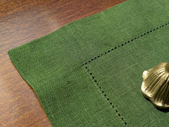 Olive Green Linen Placemats, photo 2