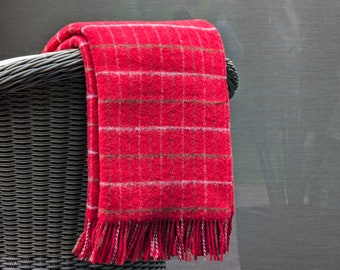 Handmade New Zealand Wool Blanket Throw, Hypoallergenic Plaid Blanket