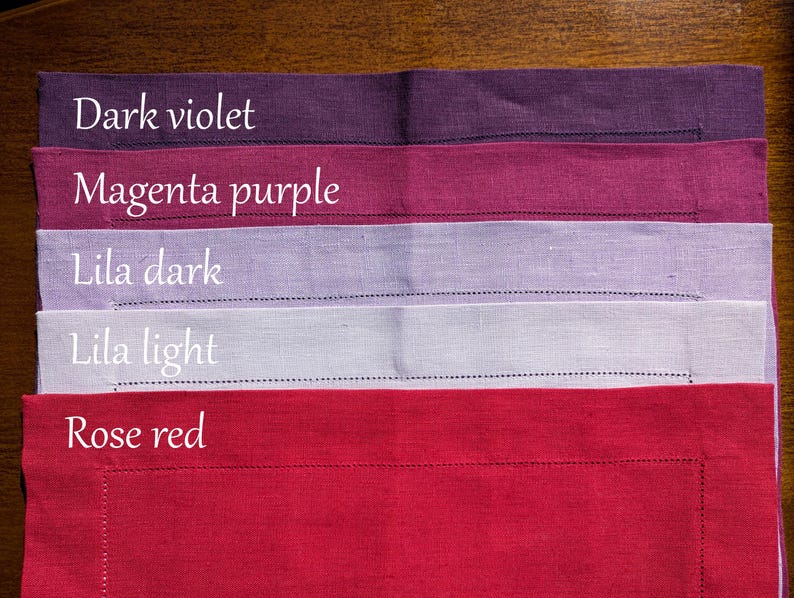 Hemstitched Linen Placemats, Choose Your Colour, photo 4 of 6