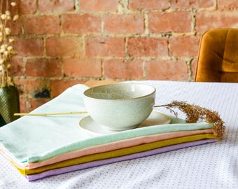 Handmade Stone Washed Linen Table Runner - Custom Size