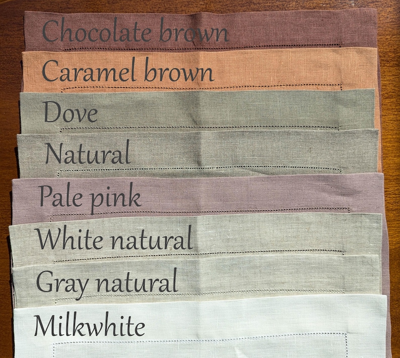Hemstitched Linen Placemats, Choose Your Colour, photo 3 of 6