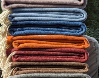 Handmade New Zealand Wool Blanket: Hypoallergenic Couch Throw