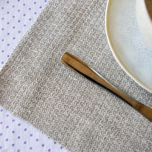 Handmade Gray Linen Table Runner: Eco-Friendly Hemstitch Decor