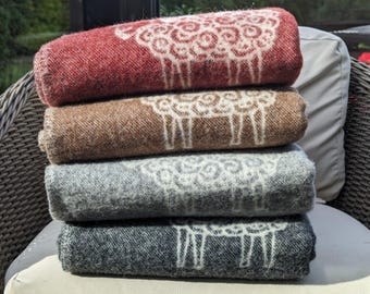 Handmade New Zealand Wool Blanket: Hypoallergenic Couch Throw