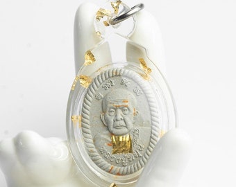 LP Moon Wat Ban Jan (blessed by LP Udonsap) Thai Holy Buddha Amulet for Success in Life.