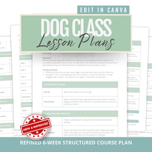 Lesplan hondentraining van 6 weken: afdrukbaar cursusoverzicht (digitale download)