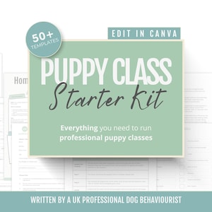 Puppy Class Starter Kit – Editable Dog Training Forms & Lesson Plans (Canva Template, Digital Download