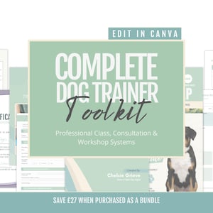 Complete Dog Trainer Toolkit: Canva Templates & PDFs (Digital Download)