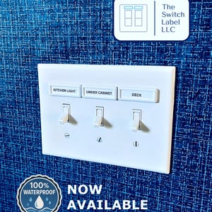 The Switch Label: Light Switch Label Frames for Light Switch Cover // Rental Home Labels // Light Switch Decals
