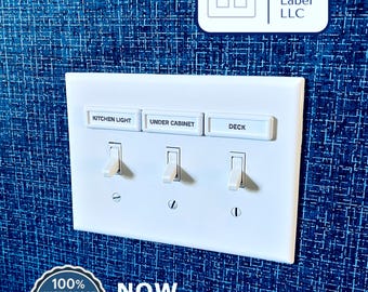 The Switch Label: Light Switch Label Frames for Light Switch Cover // Rental Home Labels // Light Switch Decals