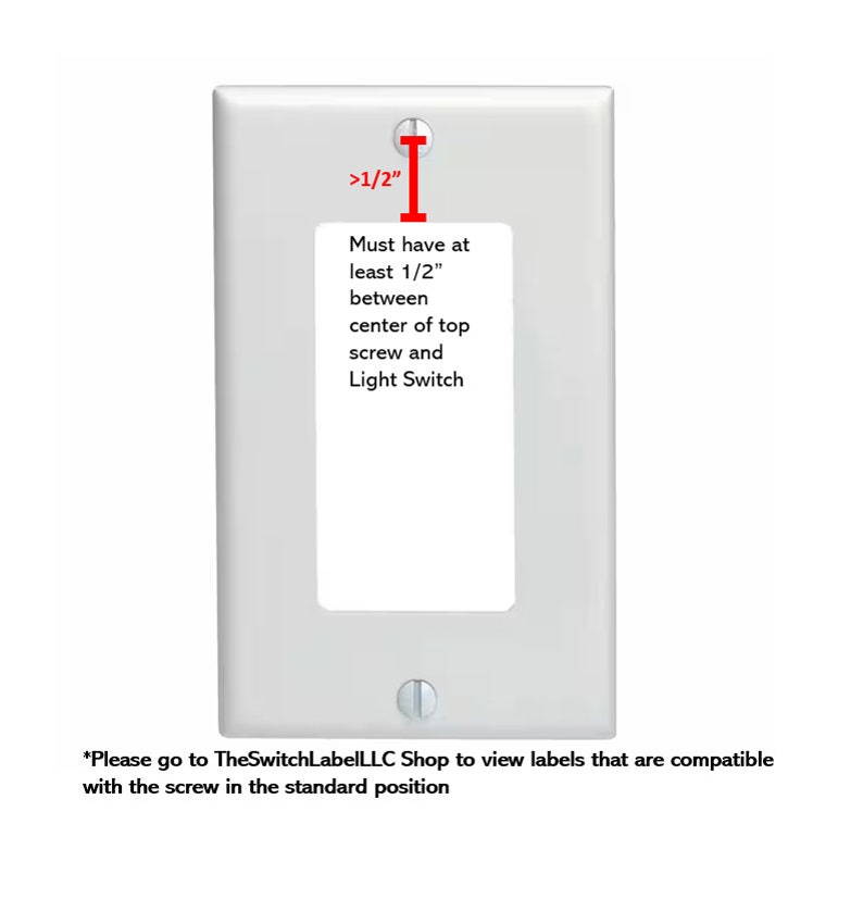 The Switch Label: Light Switch Label Frames for Light Switch Cover ...