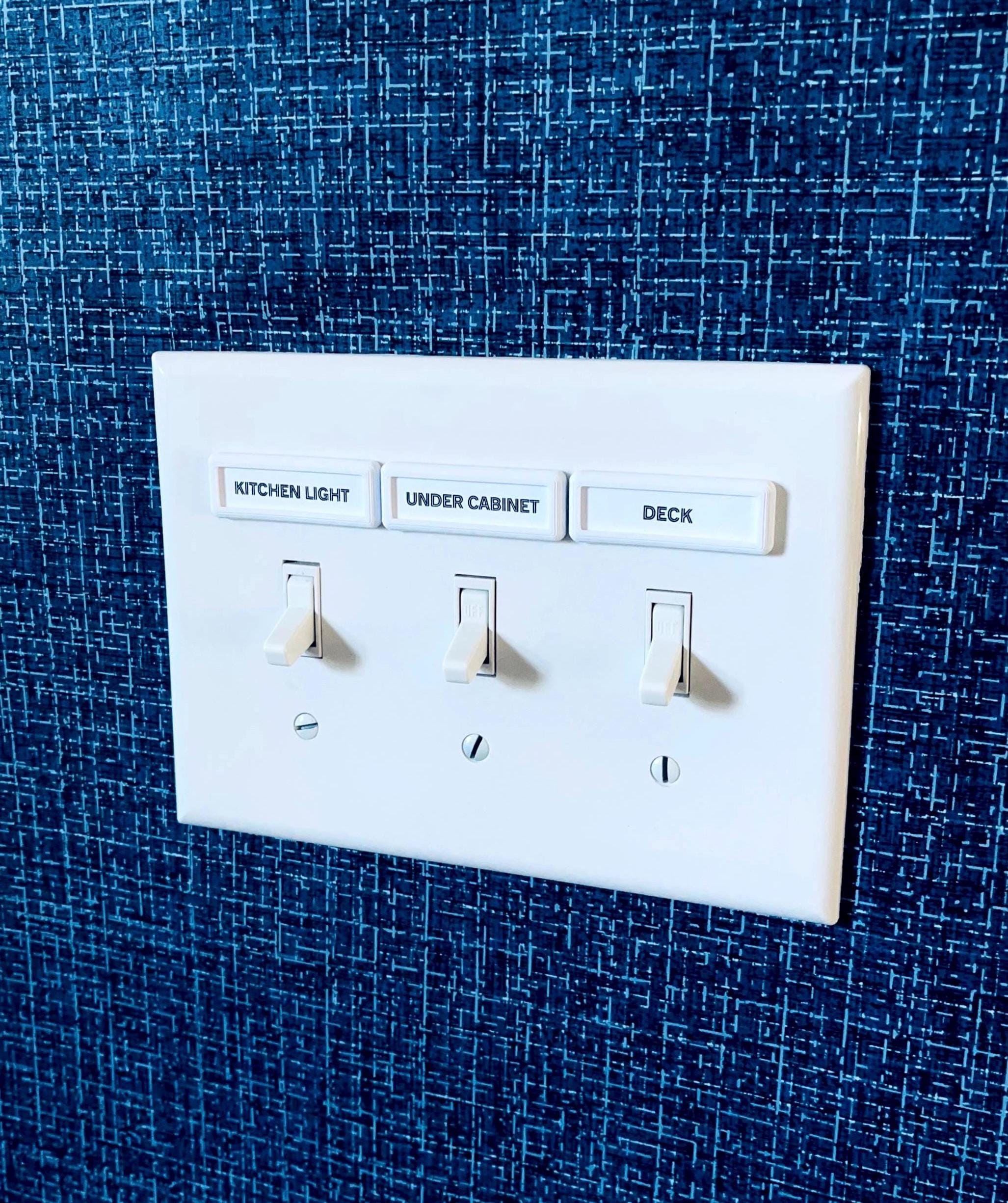 The Switch Label: Light Switch Label Frames for Light Switch Cover // Rental Home Labels // Light Switch Decals