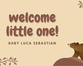 Nieuw babycadeaukaartje