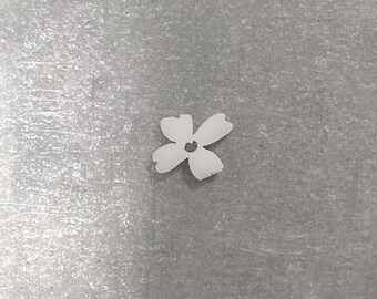 Dogwood Flower Magnetic White Acrylic