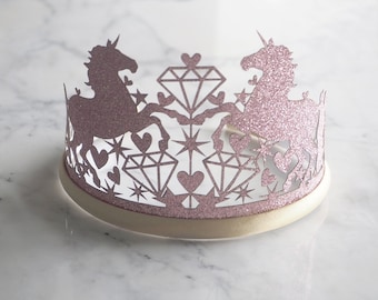 Unicorn Laser Cut Headband Party Hat