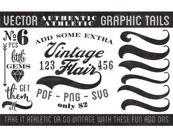 Vintage Vector Graphic Tails