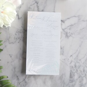Programa de Ceremonia de Peonía y Helecho Tarjeta de Helecho peonía