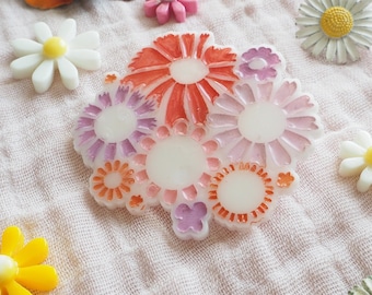 Floral Bouquet Acrylic Pin Brooch Badge