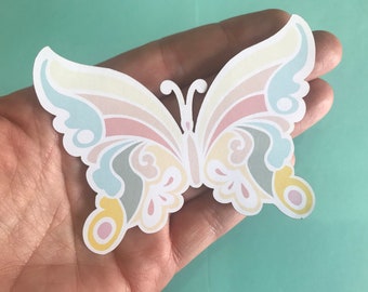 Colorful Butterfly Friend Sticker 3.6" x 2.75"