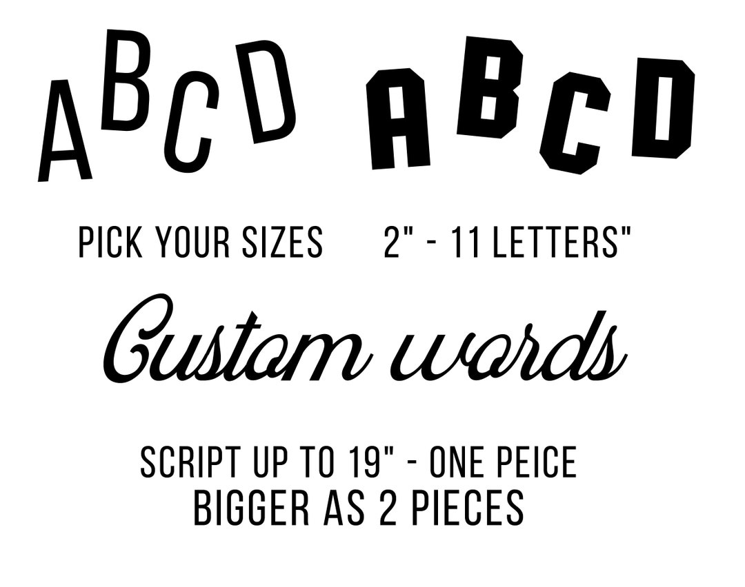 Letters Black Cardstock Farmhouse Sign Letters Words Custom Etsy