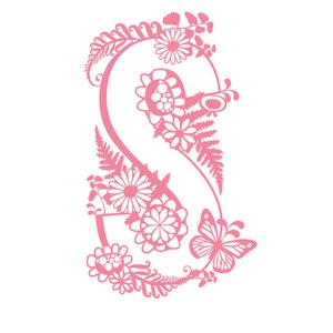 Letter S Cutting File svg pdf png cricut silhouette cutting machines