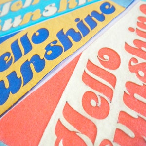 Hello Sunshine Felt Pennant Multi-Color image 7