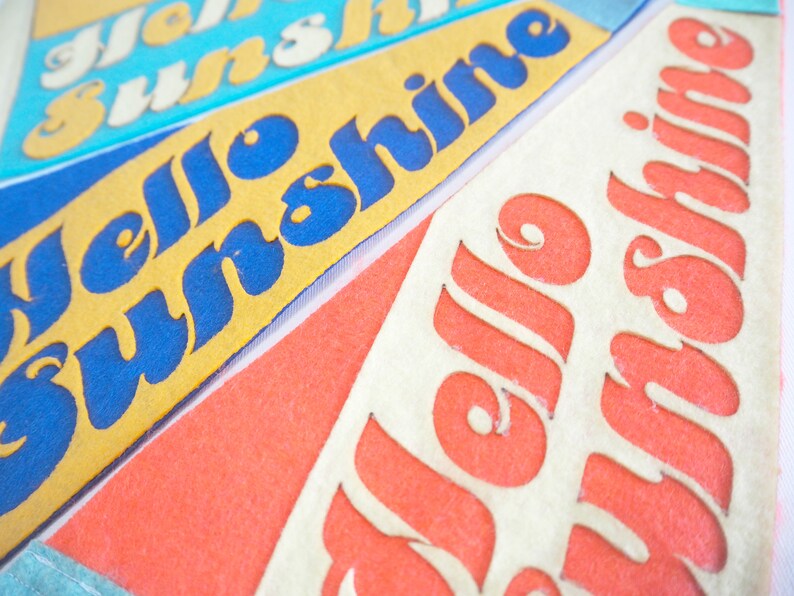 Hello Sunshine Felt Pennant Multi-Color image 7