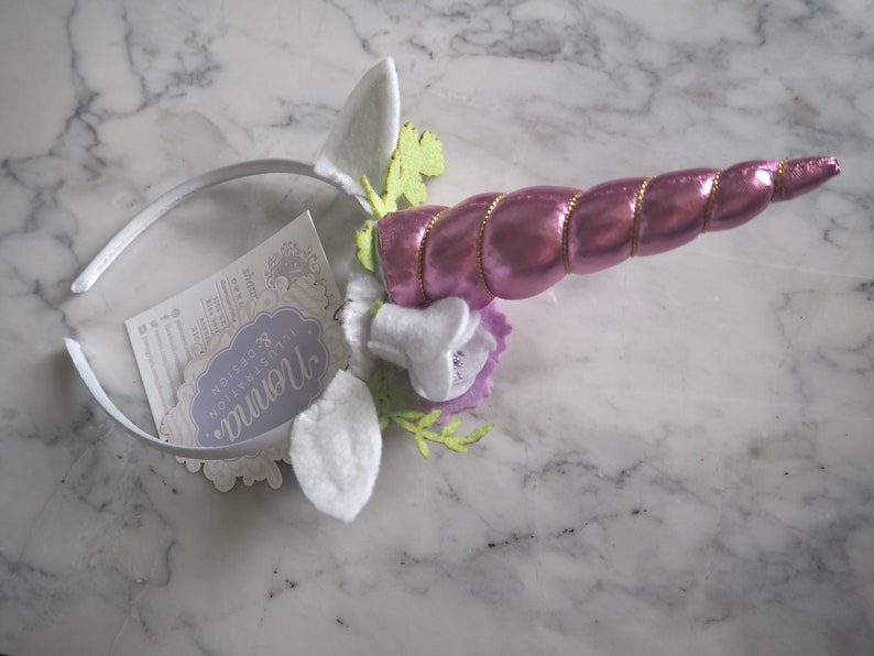 Unicorn Headband Party Felt Flowers